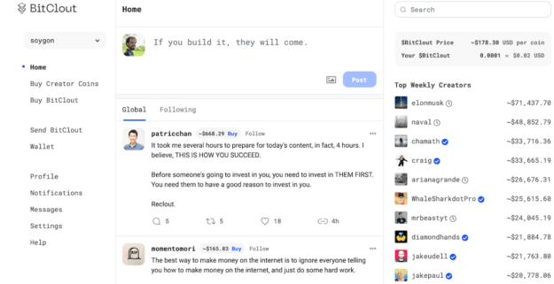 que es y como empezar en Bitclout